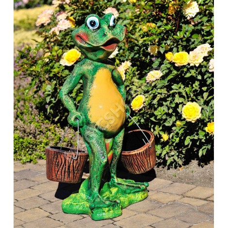 Садовая фигурка Cera Лягушка с ведрами